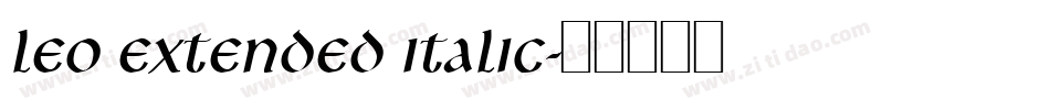 Leo Extended Italic字体转换